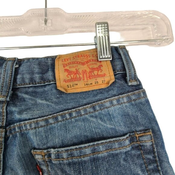 Levi's  Girl's 514 Slim Straight Leg Blue Jeans Size 14 - Picture 10 of 14